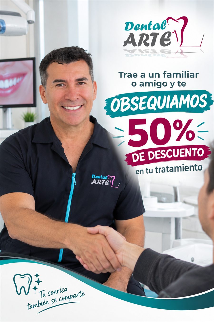 Promoción: trae a un familiar o amigo y te obsequiamos 50% de descuento en tu tratamiento